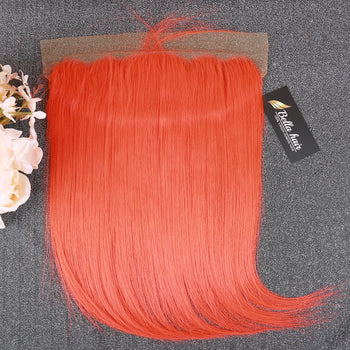 virgin human hair frontal red